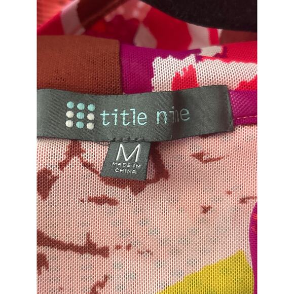 Title Nine Coral Orange Swim Coverup Sunbuster M Long Sleeve Pullover Rashguard - Picture 5 of 10